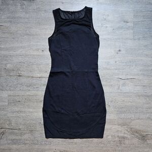 Express Black Mesh Panel Bodycon Cocktail Dress – Size 2